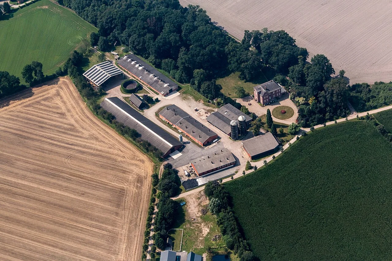Größerer europäischer Landwirtschaftsbetrieb